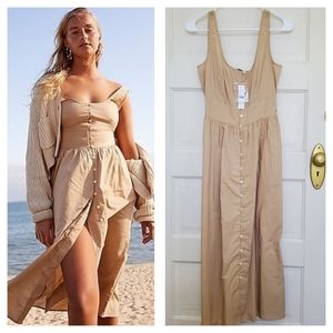 NWT J.Crew Button-front cotton poplin dress